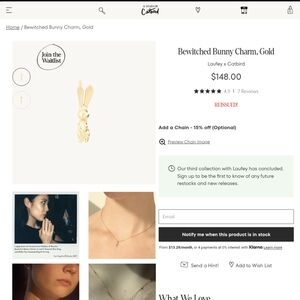 Catbird Gold Bunny Necklace